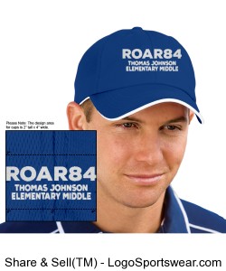 Embroidered ROAR84 Baseball Cap Design Zoom